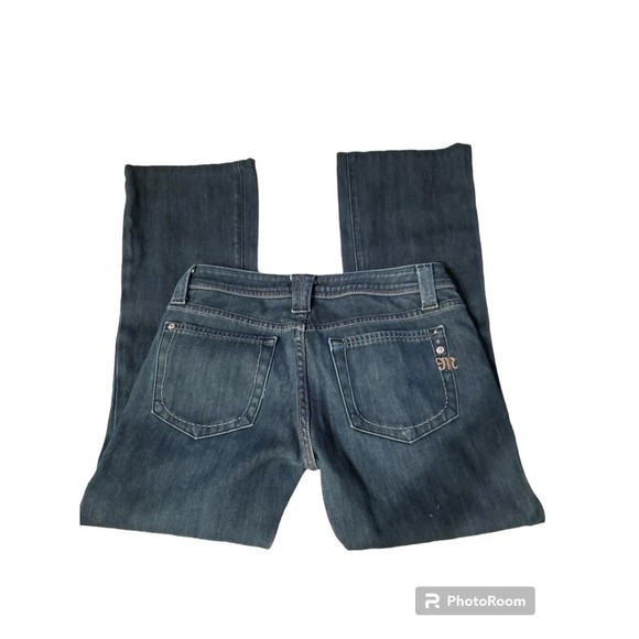 MISS ME MONTREAL plain jeans Low Rise stitched Riveted sz 28 - Picture 5 of 10